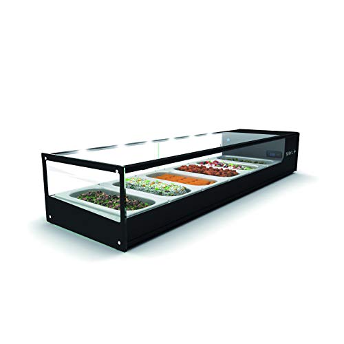 Vitrina Tapas refrigerada Bacs GN 1/3 serie LOGIC – 970 a 1680 mm – SAYL – 4 x GN 1/3