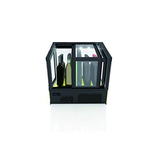 Vitrine Réfrigérée Cubique à Poser Série QBO Base Lumineuse Colorée - 620x670 mm - SAYL