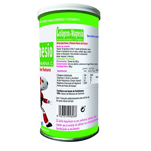 Vive+ Colágeno + Magnesio, Ácido Hialurónico y Vitamina C - 2 Paquetes de 200 gr - Total: 400 gr