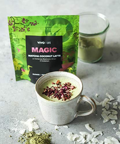 Vivo Life - Magic - Polvo de Leche Vegano con Matcha y Coco - Inyección de Energía Natural - 120g