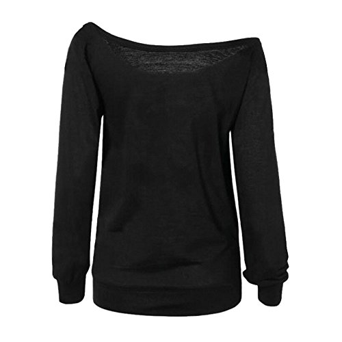 VJGOAL Mujeres otoño Casual Sexy Labios Impreso Manga Larga Sudadera Pullover Tops Blusa Camisa(L,Rojo)