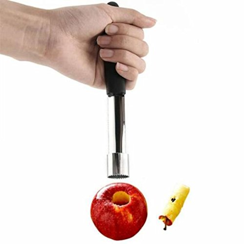 vkospy Apple de la Fruta de Pera Corer removedor de Acero Rosca fácil Core Semilla Herramienta Casa Cocina Pitter Remover