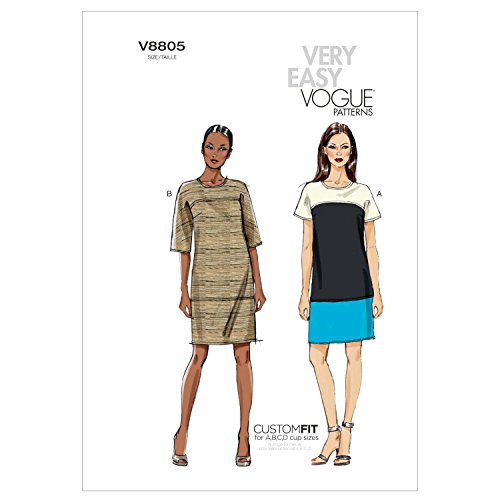 Vogue Patterns V8805 - Patrones de Costura para Vestidos de Mujer (Tallas 36 a 44)