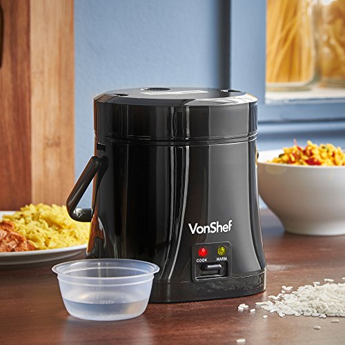 VonShef - Vaporizador de arroz con olla antiadherente y operación con un solo toque - Arroz perfecto en minutos para una o dos personas - 0,3 l, 200 W