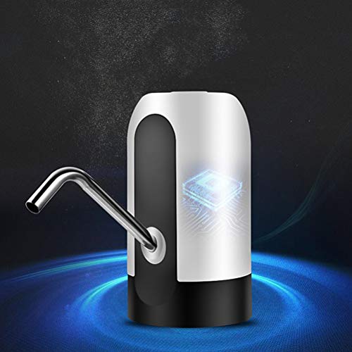 VOSAREA Dispensador de Bomba de Agua Recargable Dispensador Eléctrico Succión Dispositivo Universal Suministro de Agua para Botella de Oficina Hogar con Carga USB Blanco