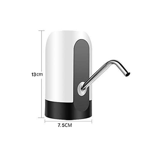 VOSAREA Dispensador de Bomba de Agua Recargable Dispensador Eléctrico Succión Dispositivo Universal Suministro de Agua para Botella de Oficina Hogar con Carga USB Blanco