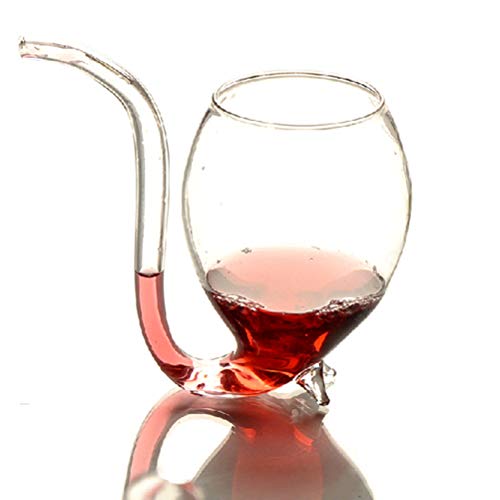 VOSAREA Vampiro Copa De Vino De La Taza De La Succión De Color Rojo con La Paja Tubo para Beber