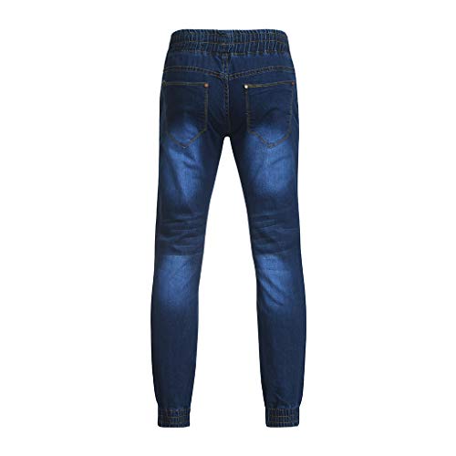 VPASS Pantalones Vaqueros para Hombre,Pantalones Casuales Moda Deportivos Running Pants Skinny Elásticos Pantalon Fitness Jeans Largos Pantalones Ropa de Hombre