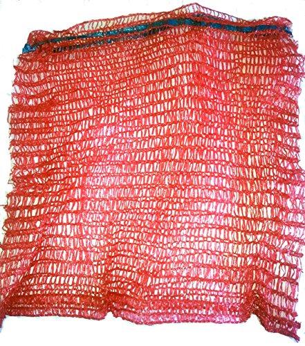 VRYSAC - 100 sacos malla 40x50 raschel rojo, con cerrador, para 10kg de naranjas, cebollas o limones, unos 5kg de nueces