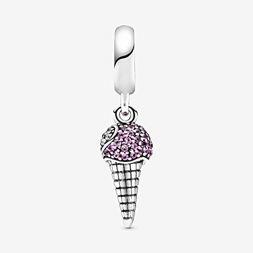 VSCO Cuentas Huecas, Cuentas Espaciadoras, Abalorios De Cono De Helado, Se Ajustan A Pulseras Europeas Originales, Encantos De Joyería DIY para Mujeres