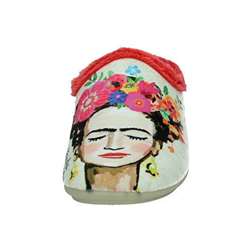 VULCA-BICHA 1370 Chinelas Frida Kahlo Mujer Zapatillas CASA Coral 39