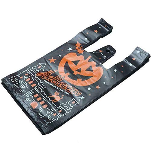 VVU 100 Piezas Negro Calabaza Halloween Bolso de Compras al por Mayor Chaleco de plástico portátil Bolsas de Embalaje