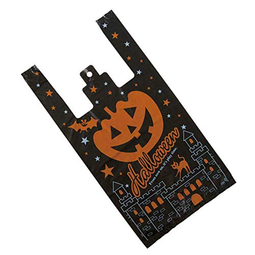 VVU 100 Piezas Negro Calabaza Halloween Bolso de Compras al por Mayor Chaleco de plástico portátil Bolsas de Embalaje