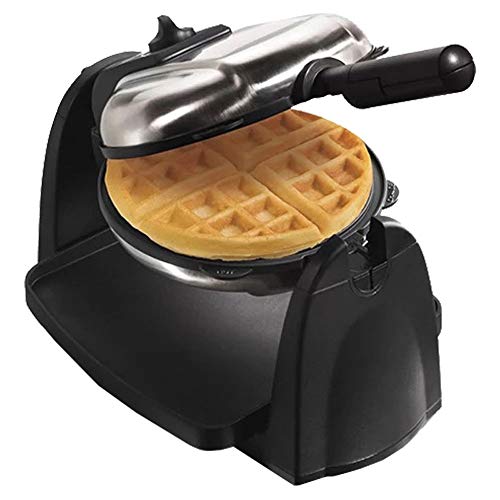 Wafflera eléctrica, Wafflera máquina rotativa eléctrica del hierro de 180 °, antiadherentes recubiertos de placas de cocción, placas desmontables, una gran elección for las panaderías, restaurantes, c