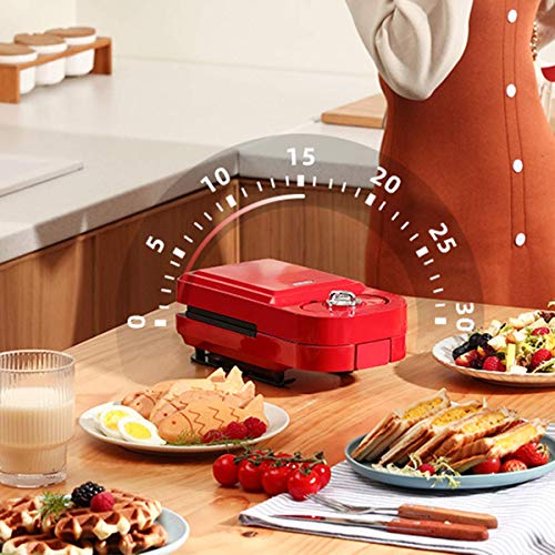 Wafflera, sandwichera Breadmaker desayuno Máquina, Hogar multifuncional Luz Alimentos Wafflera multifuncional Calefacción tostadas Prensa Tostadora, conveniente for la cocina del hogar y del partido D