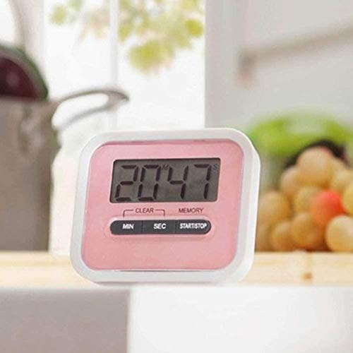 Wake, Temporizador De Cocina Digital, Temporizador Despertador Digital,Digital De Cocina Y El ImáN Que Lleva Alarma Soporte Flexible, Minutos Rojos,Polvo