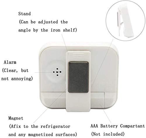 Wake Temporizador Despertador Digital,Digital, Digital De Cocina, Un Temporizador De Cocina Y Alarma Medios MagnéTicos Flexibles Antes,Azul