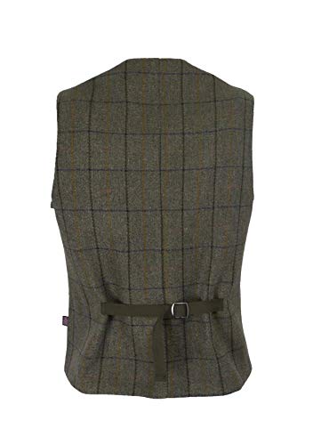 Walker and Hawkes - Chaleco de Tweed para Hombre - Estilo Formal - Revestido con teflón - Rayas Azul Marino - 2XL (46"-48")