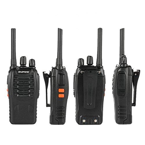 Walkie Talkie Baofeng BF-88E Profesional, PMR446 Libre de Licencia, 16 Canales, Walkie Talkie Recargables USB, versátil y fácil de Uso con Auriculars (2 pcs)