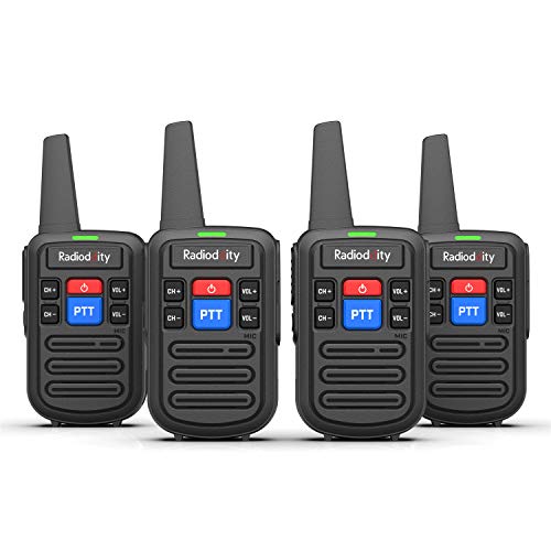 Walkie Talkie Radioddity PR-T5 Recargable PMR446 16 Canales Profesional Transmisores-receptores 1500mAh CTCSS DCS (4 pcs)