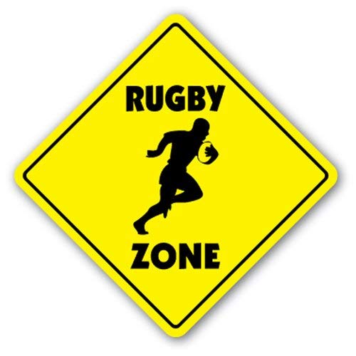 WallAdorn Rugby Zone - Póster de Equipo de Rugby de Hierro para decoración de Pared de cafetería, Bar, Pub, casa, 30,5 x 30,5 cm