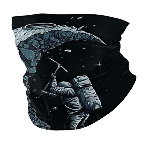 Wangqiuying19 Astronautas Excavado La Luna, Bandana, Polaina, Cabeza Envoltura de la Cabeza Pasamontañas Magia Bufanda, color Los astronautas cavaron la luna, tamaño talla única