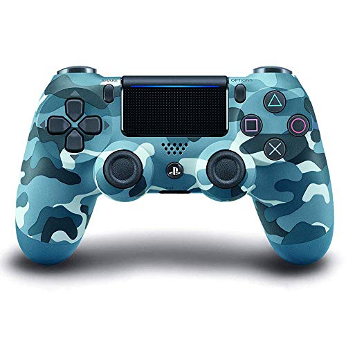 WAZ Controlador inalámbrico PS4 Gamepad de la Tira de Destello de Bluetooth 4.0 de la vibración Dual para Playstation, Camuflaje Azul