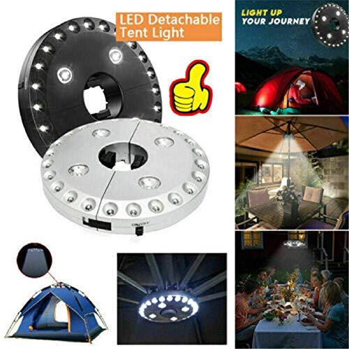 WCY Acampar Camping Luces Luces y linternas de luz Recargable 3 Modos de luz LED de la Tienda Ajustable Desmontable Luz Original Calidad-Color Plata yqaae (Color : Black)