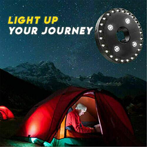 WCY Acampar Camping Luces Luces y linternas de luz Recargable 3 Modos de luz LED de la Tienda Ajustable Desmontable Luz Original Calidad-Color Plata yqaae (Color : Black)