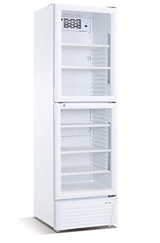 wdesigns Gastro partida Frigorífico con puerta de cristal 386 L) 600 x 590 x 1985 mm