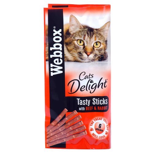 Webbox Gatos Delight Tasty Cat Stick con carne y conejo, 30 g