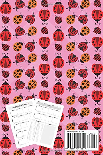 Weekly Meal Planner: Notebook With Grocery List (52-Week Food Planner Undated) Cute Gifts for Ladybug Lovers