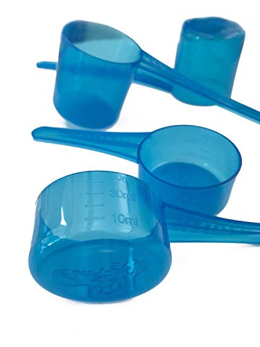 Weider Cuchara dosificadora, Juego de 4, transparente azul