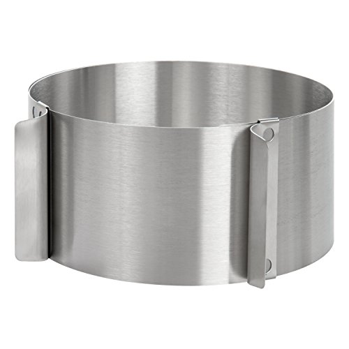 Wenco 541718 Molde para Tartas de Acero Inoxidable de 8 cm hasta 30 cm de diámetro