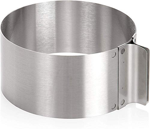 Wenco 541718 Molde para Tartas de Acero Inoxidable de 8 cm hasta 30 cm de diámetro