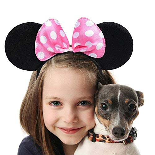 WENTS Orejas de Minnie Mickey Mouse Diademas Niña Mujer Adulto Halloween Carnival Cosplay