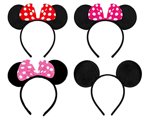 WENTS Orejas de Minnie Mickey Mouse Diademas Niña Mujer Adulto Halloween Carnival Cosplay