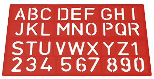 Westcott E-10600 00 - Plantillas de escritura, letras y números