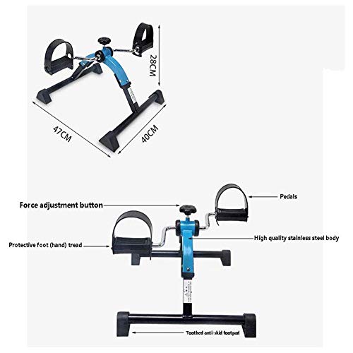 WGFGXQ Entrenador de Pedales Plegable Bicicleta estática Equipo de Fitness, Dispositivo de Entrenamiento de Brazos y piernas, Mini Bicicleta ejercitador Bicicleta Ejercitador de Pedales G