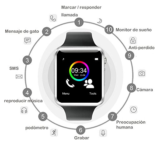 Willful Smartwatch, Reloj Inteligente Android con Ranura para Tarjeta SIM,Pulsera Actividad Inteligente para Deporte, Reloj Iinteligente Hombre Mujer, Reloj de Fitness con Podómetro Cronómetros