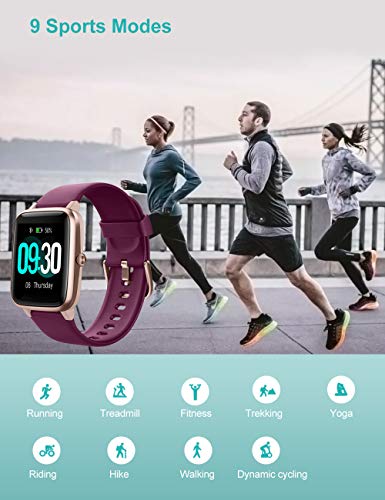 Willful Smartwatch,Reloj Inteligente con Pulsómetro,Cronómetros,Calorías,Monitor de Sueño,Podómetro Pulsera Actividad Inteligente Impermeable IP68 Smartwatch Hombre Reloj Deportivo para Android iOS