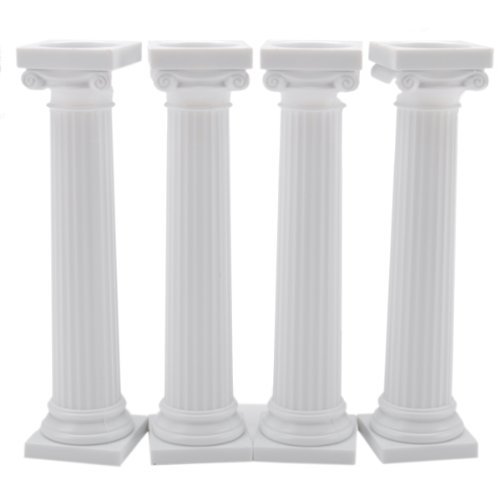 Wilton Pack de 4 columnas Estilo Griego para Tartas, 12,5 cm