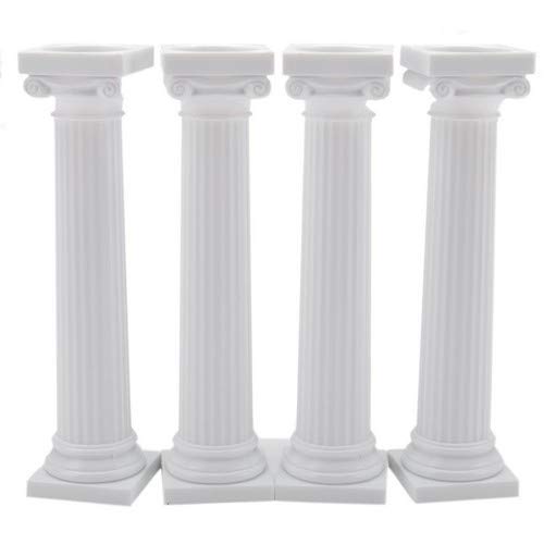 Wilton Pack de 4 columnas Estilo Griego para Tartas, 12,5 cm