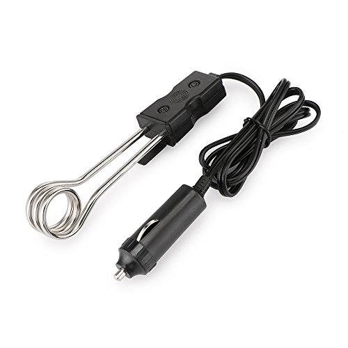 Winbang Calentador de Bebida para automóvil, Calentador de Bebida para automóvil de 12 V Calentador de Agua de café de té líquido de inmersión eléctrico automático, Negro