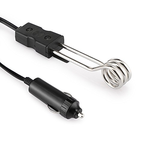 Winbang Calentador de Bebida para automóvil, Calentador de Bebida para automóvil de 12 V Calentador de Agua de café de té líquido de inmersión eléctrico automático, Negro