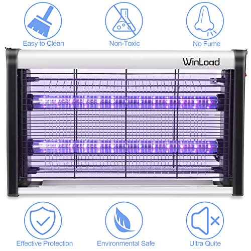 Winload Lampara Mosquitos, 4W UV LED Lámpara Anti Mosquitos Electrico, Electrico Repelente Mosquito para Cocina Casa, Area efectiva 80㎡