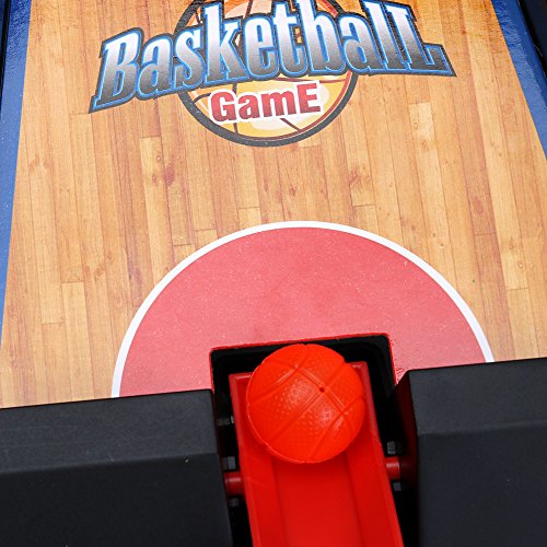 WISHTIME Tablero Minibasket Juego de Tiro Juego de 2 Jugadores Shootout Aros Baloncesto con Dispositivo de puntuación para niños