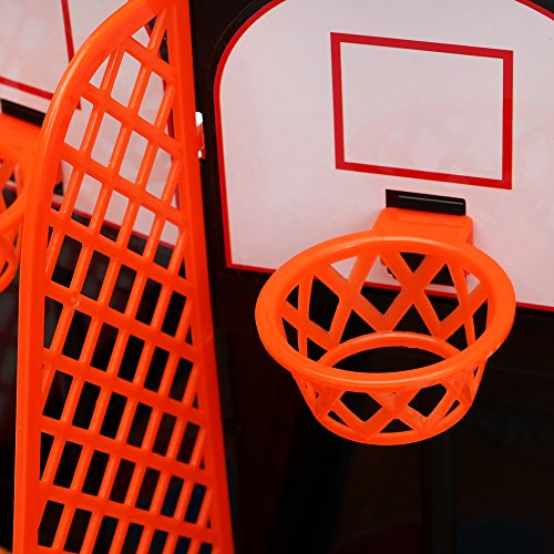 WISHTIME Tablero Minibasket Juego de Tiro Juego de 2 Jugadores Shootout Aros Baloncesto con Dispositivo de puntuación para niños