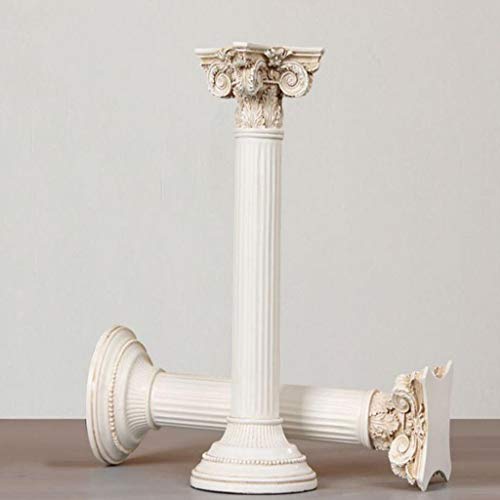 WJF Esculturas Decorativos Columna Romana Retro Europea Accesorios para El Hogar Decoración De La Ventana De Visualización Accesorios De Tiro Adornos