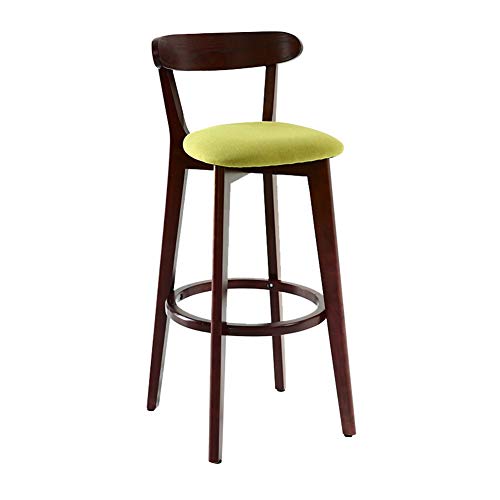 WJJ Bar Taburetes Silla de Bar Ocio for el hogar Taburete Alto de Madera Maciza con Respaldo y reposapiés Se Puede Usar en la Sala de Estar de la cafetería del Bar. (Color : #4)